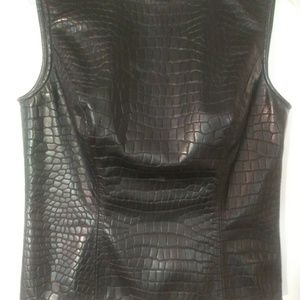 Vegan Leather Top